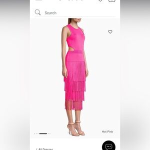 Toccin Pink Jenna Fringe Dress